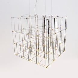 Lustre moderne en acier inoxydable pour loft