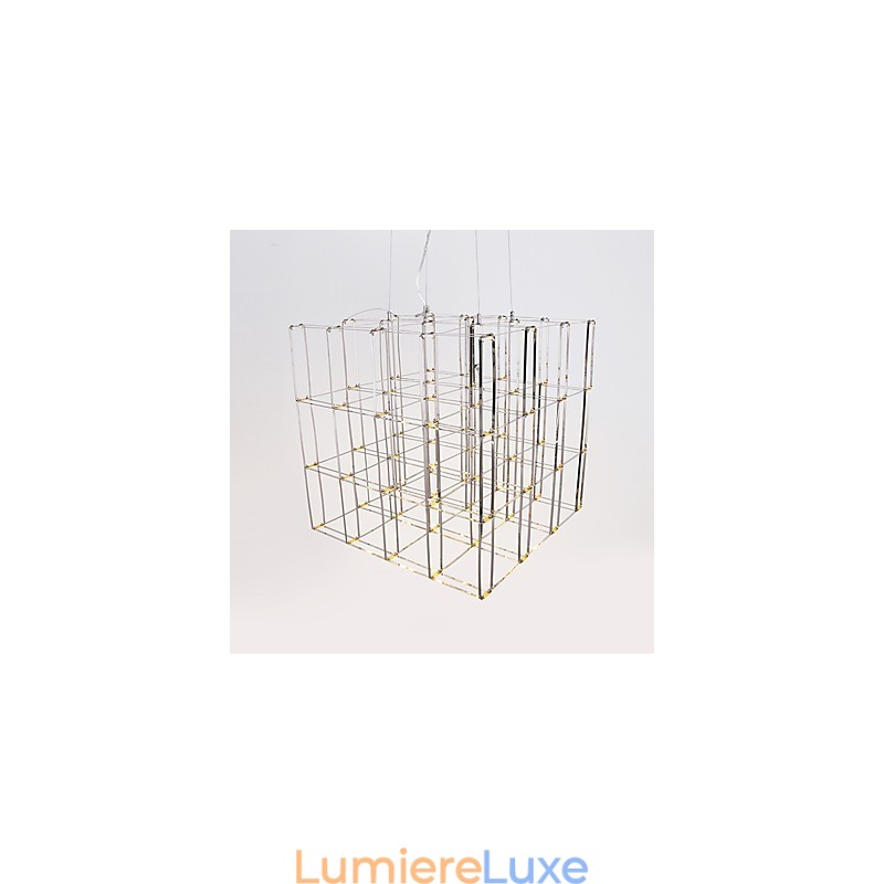 Lustre moderne en acier inoxydable pour loft