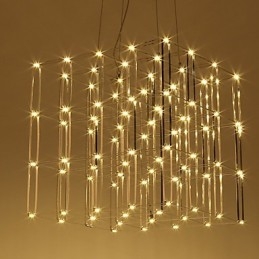 Lustre moderne en acier inoxydable pour loft