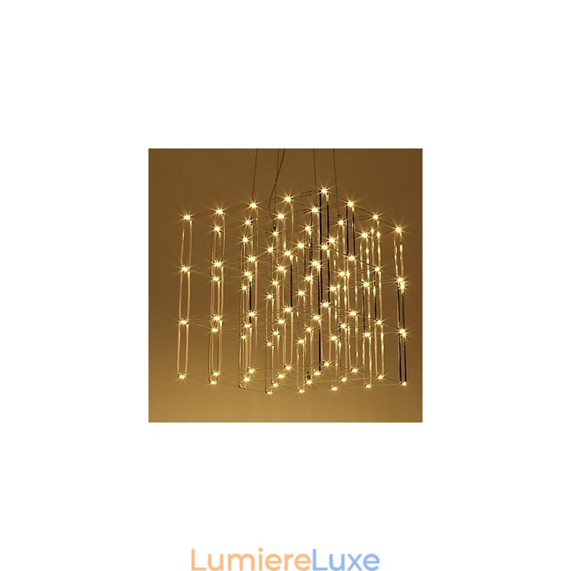 Lustre moderne en acier inoxydable pour loft