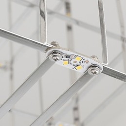 Lustre moderne en acier inoxydable pour loft