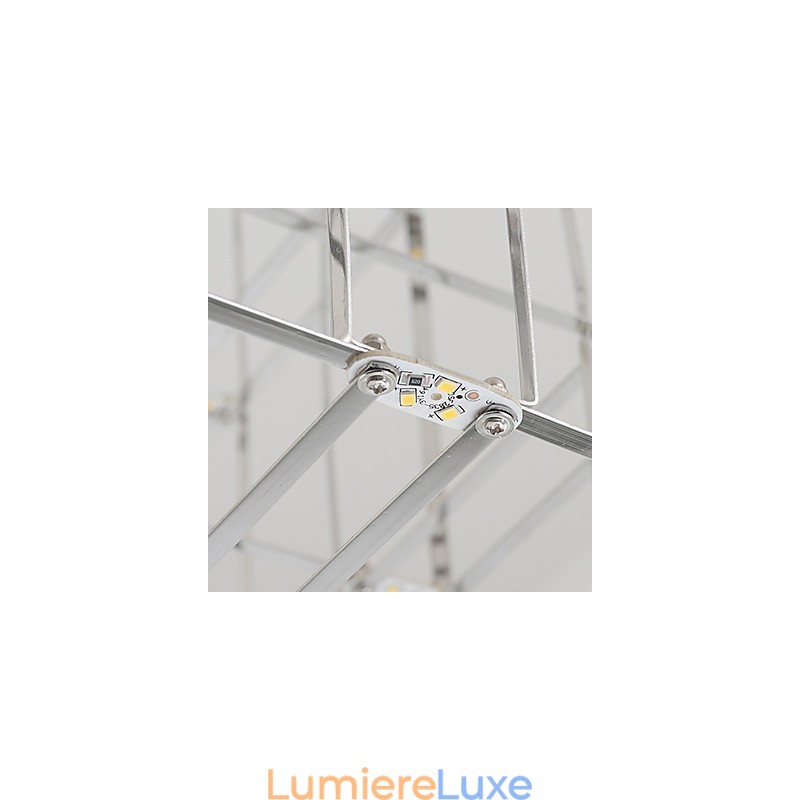 Lustre moderne en acier inoxydable pour loft