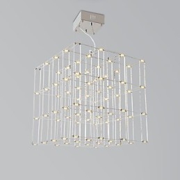 Lustre moderne en acier inoxydable pour loft