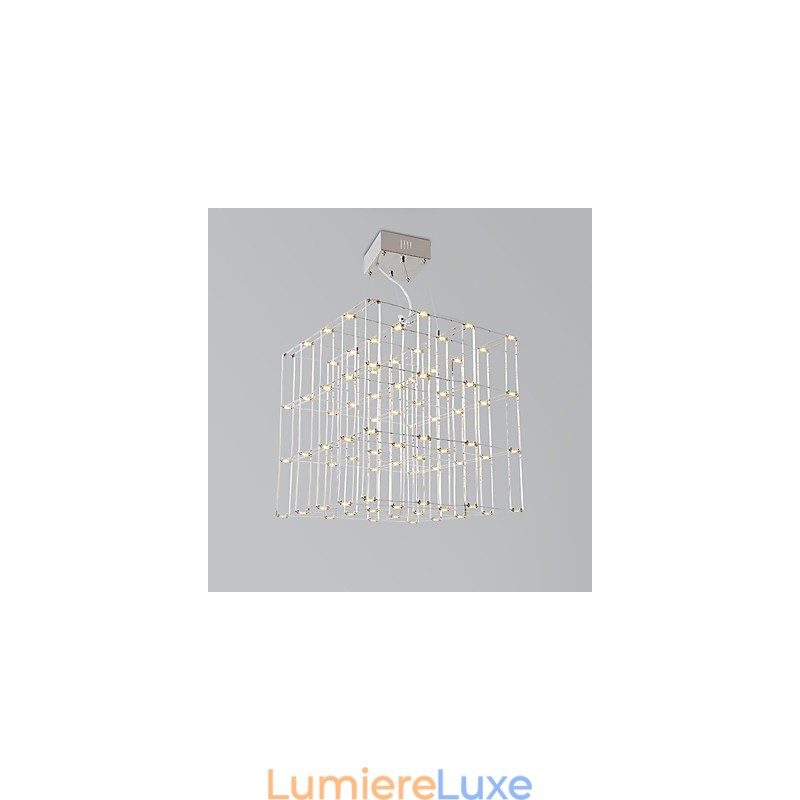 Lustre moderne en acier inoxydable pour loft
