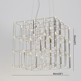 Lustre moderne en acier inoxydable pour loft