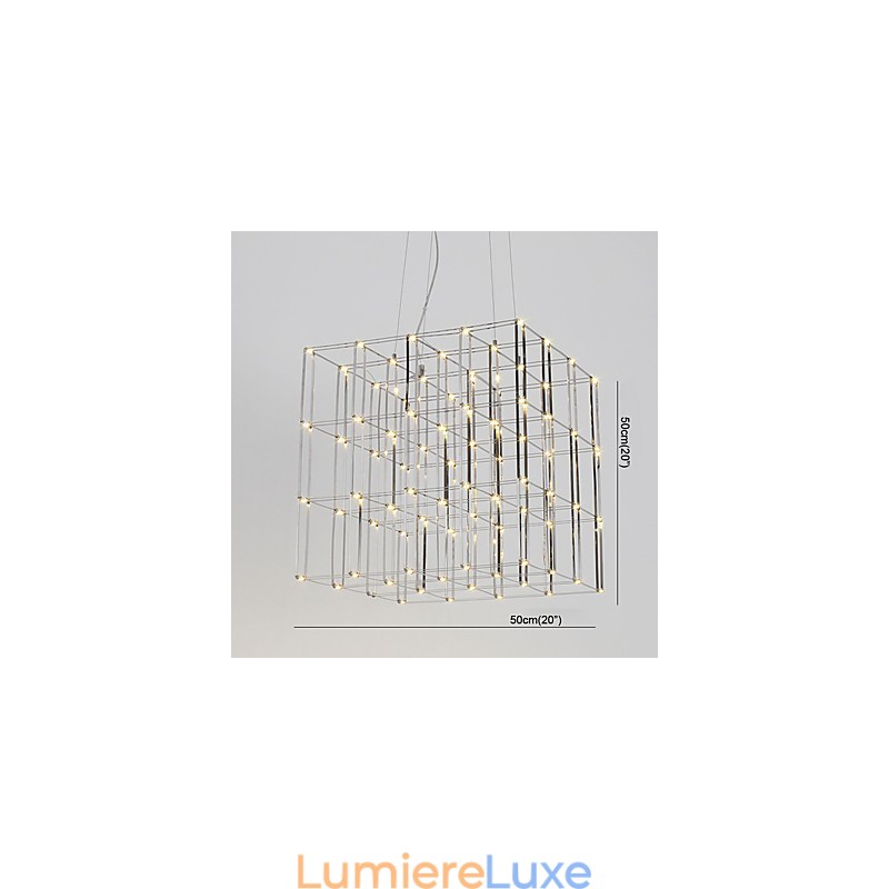 Lustre moderne en acier inoxydable pour loft