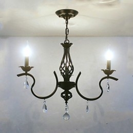 Lustre en cristal de style européen, petit lustre, lampes simples et créatives