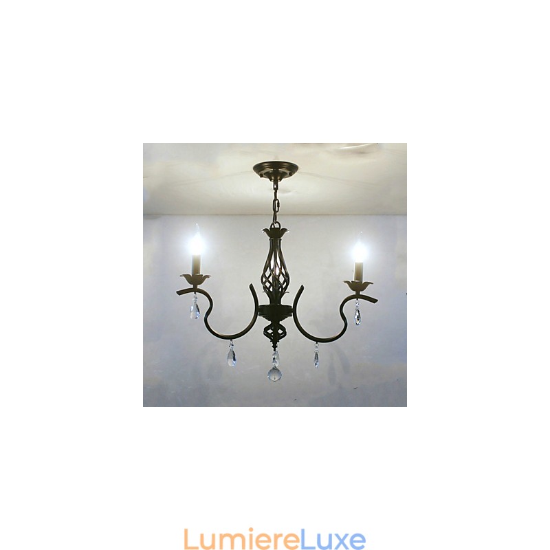 Lustre en cristal de style européen, petit lustre, lampes simples et créatives
