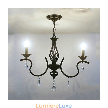 Lustre en cristal de style européen, petit lustre, lampes simples et créatives Lustre en cristal de style européen, petit lustre, lampes simples et créatives