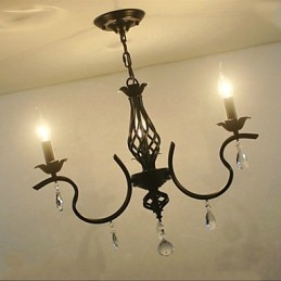 Lustre en cristal de style européen, petit lustre, lampes simples et créatives