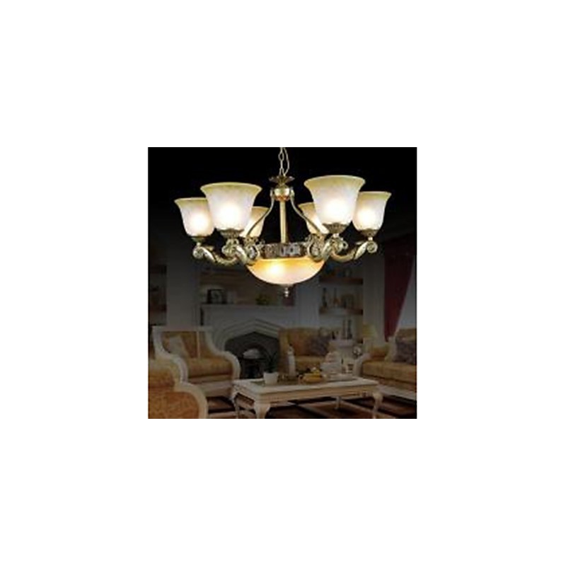 Lustre en bronze européen rétro classique