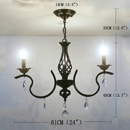 Lustre en cristal de style européen, petit lustre, lampes simples et créatives