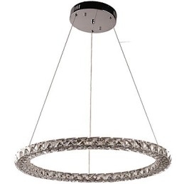 Suspension en cristal moderne, luminaire d'intérieur à intensité variable avec télécommande