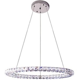 Suspension en cristal moderne, luminaire d'intérieur à intensité variable avec télécommande