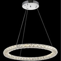 Suspension en cristal moderne, luminaire d'intérieur à intensité variable avec télécommande