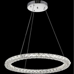 Suspension en cristal moderne, luminaire d'intérieur à intensité variable avec télécommande