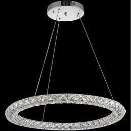 Suspension en cristal moderne, luminaire d'intérieur à intensité variable avec télécommande