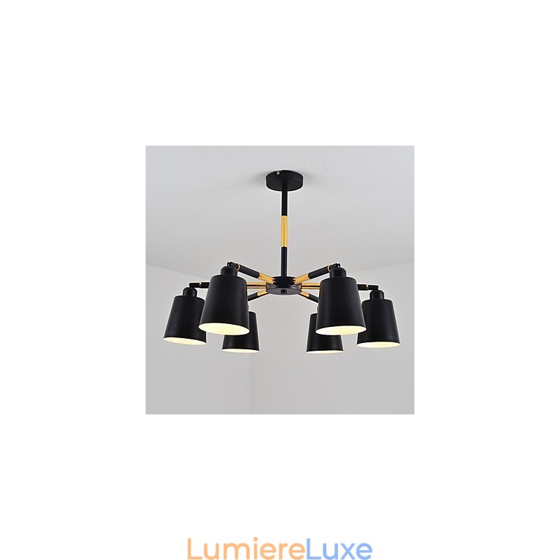 Suspension traditionnelle classique en bois et bambou de style mini