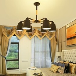 Suspension traditionnelle classique en bois et bambou de style mini