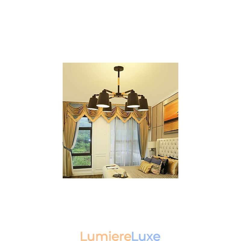 Suspension traditionnelle classique en bois et bambou de style mini
