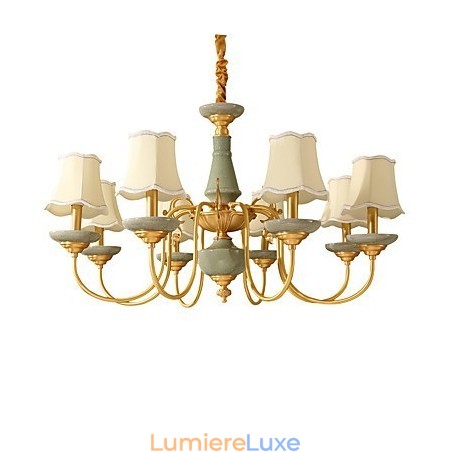Lustre tout en cuivre Lustre décoratif en jade KP8 Lustre tout en cuivre Lustre décoratif en jade KP8