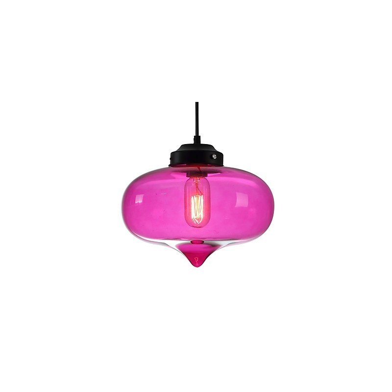 Suspension design Bubble 1 lumière minimaliste en fer peint