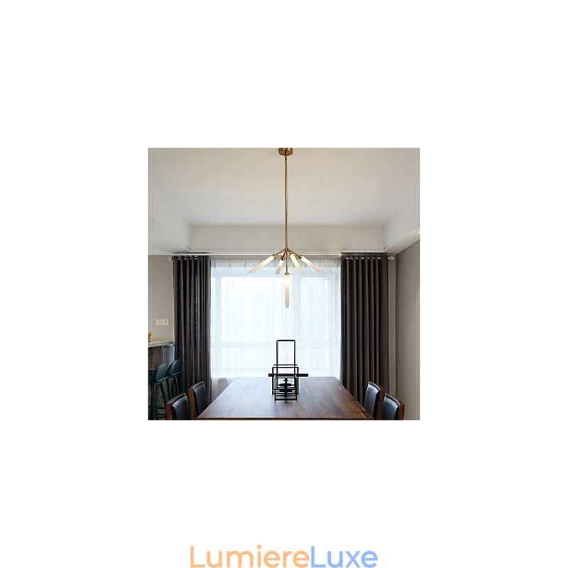 Lustre contemporain moderne personnalisé de style mini à 5 lumières