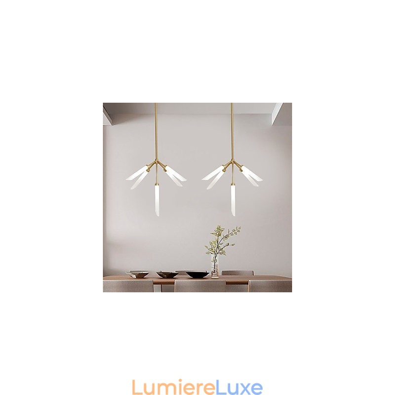 Lustre contemporain moderne personnalisé de style mini à 5 lumières