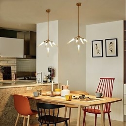 Lustre contemporain moderne personnalisé de style mini à 5 lumières