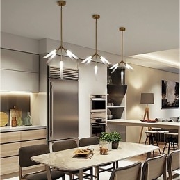 Lustre contemporain moderne personnalisé de style mini à 5 lumières