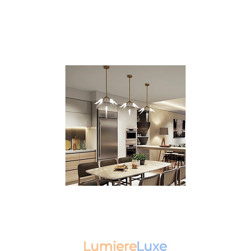 Lustre contemporain moderne personnalisé de style mini à 5 lumières