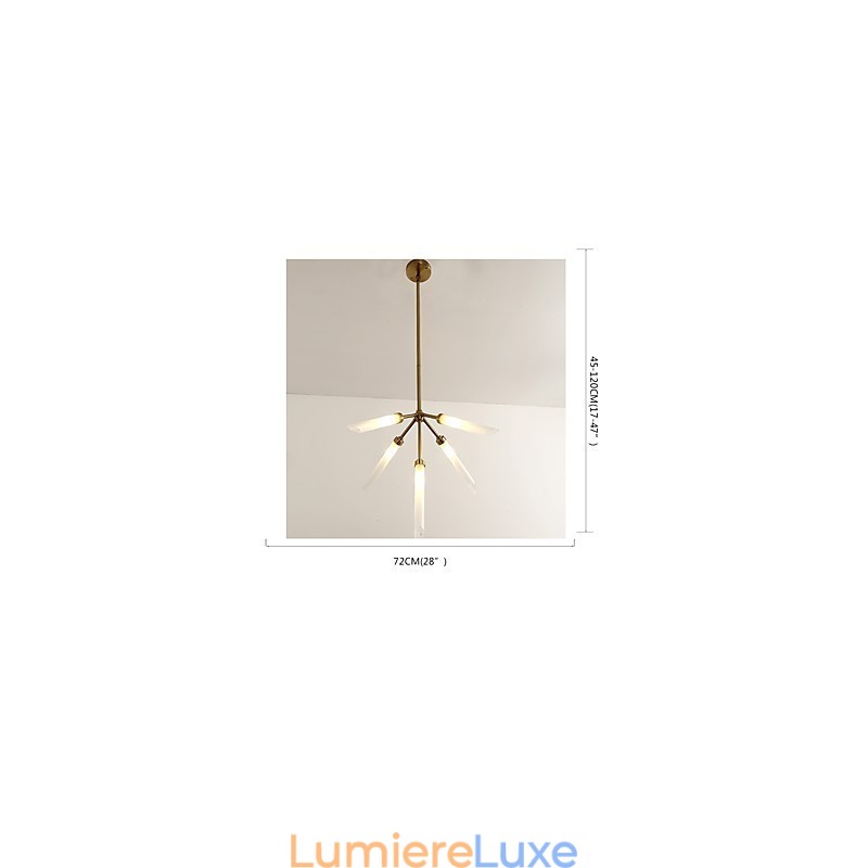 Lustre contemporain moderne personnalisé de style mini à 5 lumières