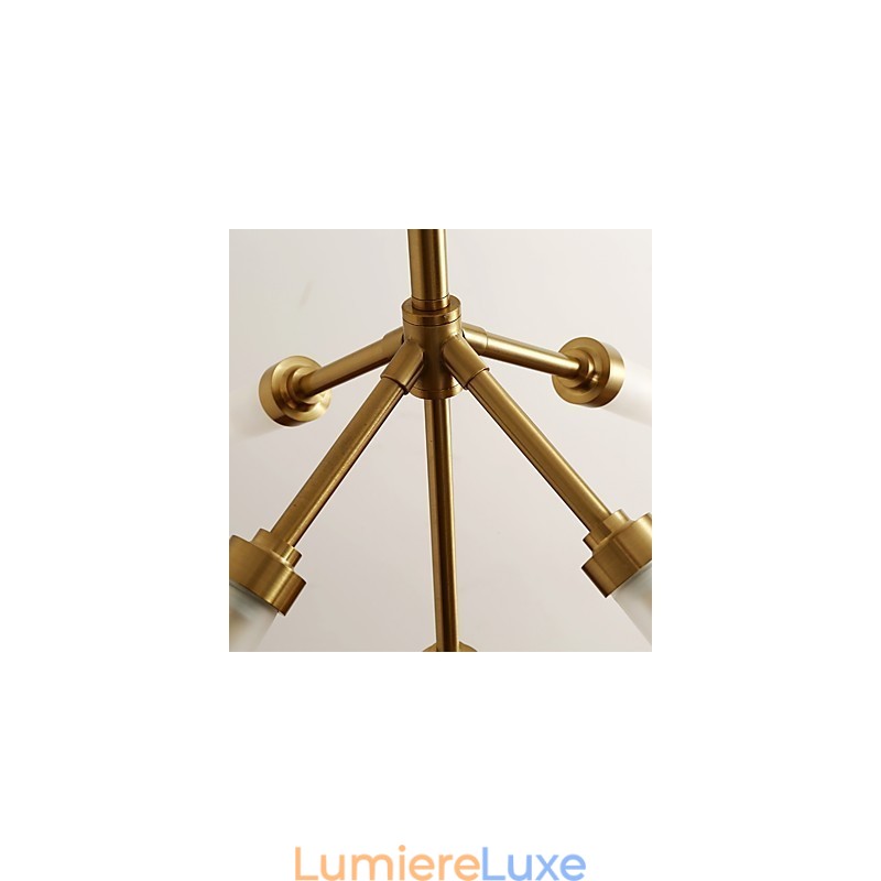 Lustre contemporain moderne personnalisé de style mini à 5 lumières