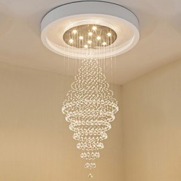Plafonnier suspendu contemporain en cristal, lustre moderne, éclairage d'intérieur, luminaires