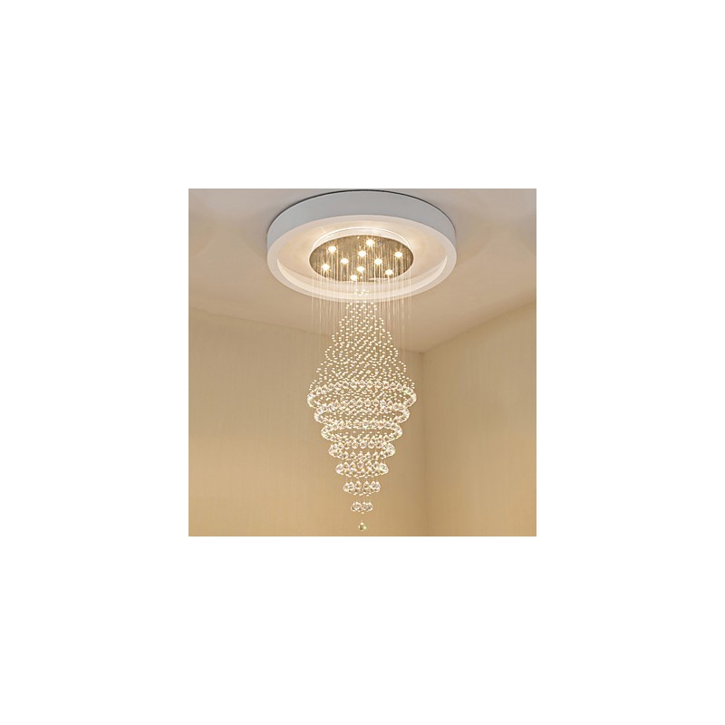 Plafonnier suspendu contemporain en cristal, lustre moderne, éclairage d'intérieur, luminaires