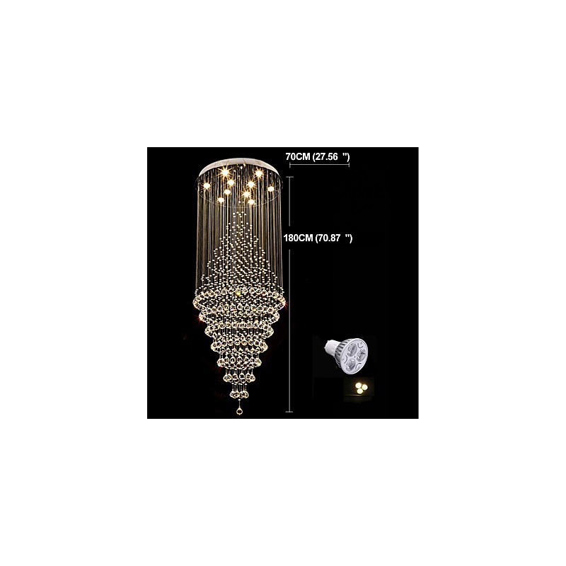 Plafonnier suspendu contemporain en cristal, lustre moderne, éclairage d'intérieur, luminaires
