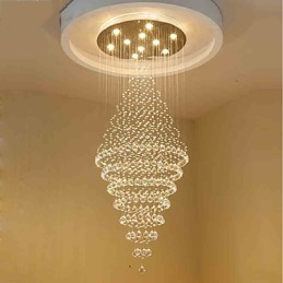 Plafonnier suspendu contemporain en cristal, lustre moderne, éclairage d'intérieur, luminaires