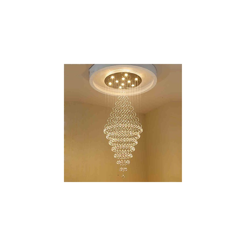 Plafonnier suspendu contemporain en cristal, lustre moderne, éclairage d'intérieur, luminaires
