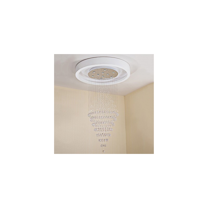 Plafonnier suspendu contemporain en cristal, lustre moderne, éclairage d'intérieur, luminaires