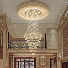 Plafonnier suspendu contemporain en cristal, lustre moderne, éclairage d'intérieur, luminaires