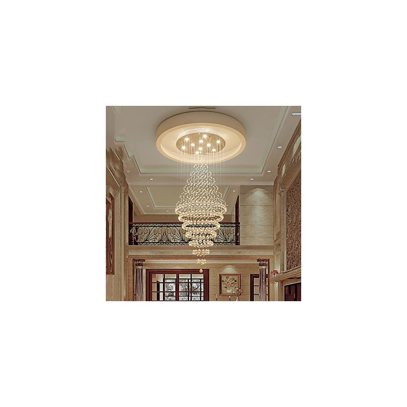 Plafonnier suspendu contemporain en cristal, lustre moderne, éclairage d'intérieur, luminaires