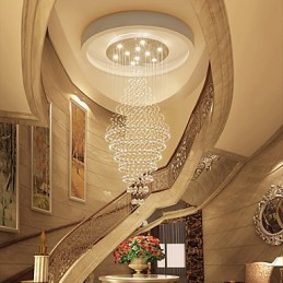 Plafonnier suspendu contemporain en cristal, lustre moderne, éclairage d'intérieur, luminaires