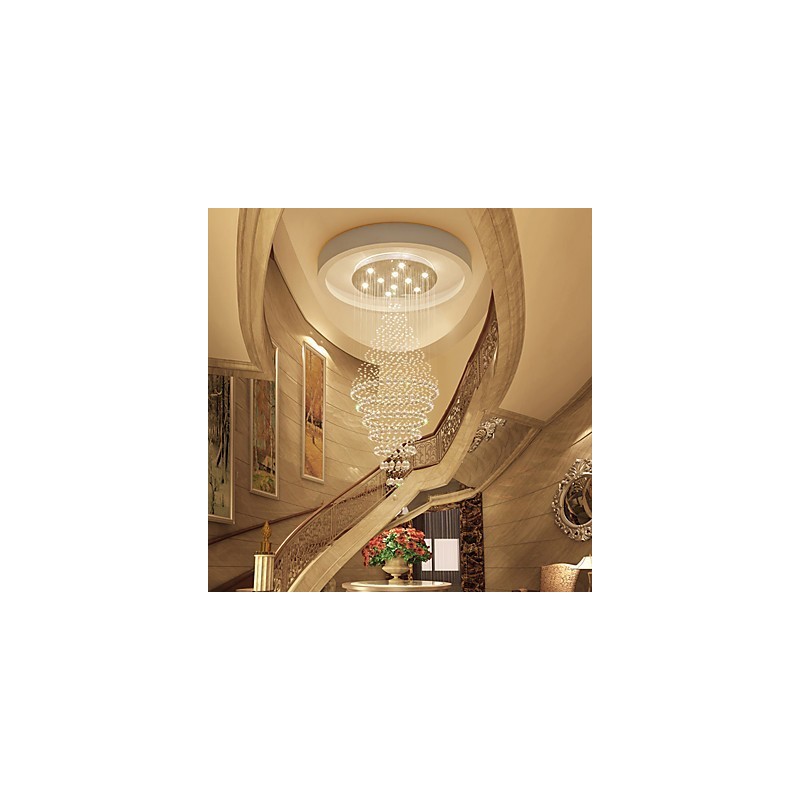 Plafonnier suspendu contemporain en cristal, lustre moderne, éclairage d'intérieur, luminaires