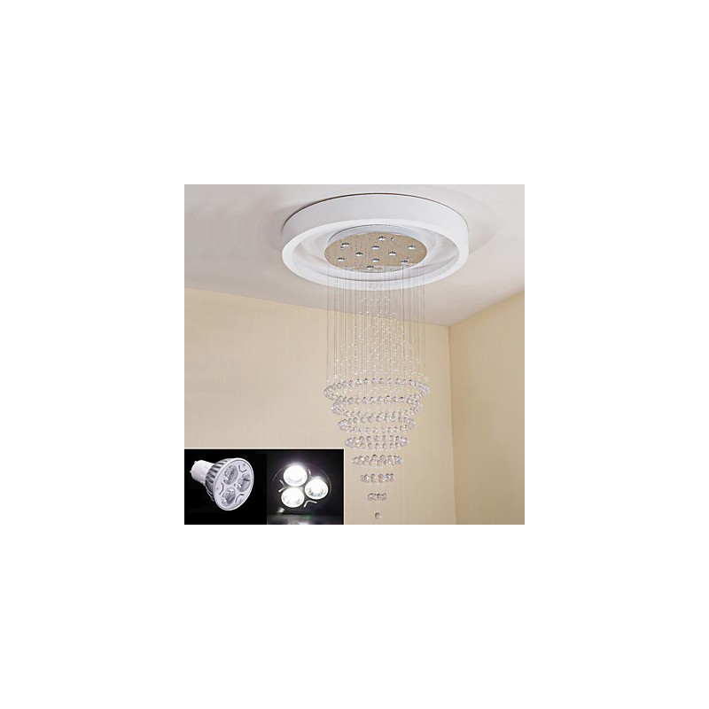 Plafonnier suspendu contemporain en cristal, lustre moderne, éclairage d'intérieur, luminaires