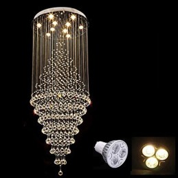 Plafonnier suspendu contemporain en cristal, lustre moderne, éclairage d'intérieur, luminaires