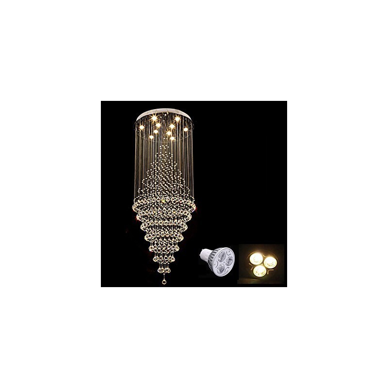 Plafonnier suspendu contemporain en cristal, lustre moderne, éclairage d'intérieur, luminaires