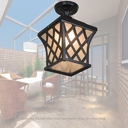 Lampe de jardin rurale américaine, porte-fenêtre, éclairage d'extérieur étanche en forme de raisin