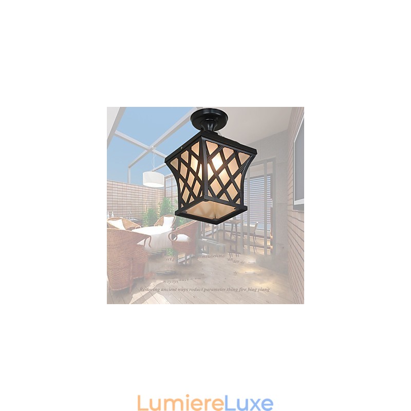 Lampe de jardin rurale américaine, porte-fenêtre, éclairage d'extérieur étanche en forme de raisin