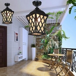 Lampe de jardin rurale américaine, porte-fenêtre, éclairage d'extérieur étanche en forme de raisin