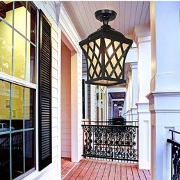 Lampe de jardin rurale américaine, porte-fenêtre, éclairage d'extérieur étanche en forme de raisin